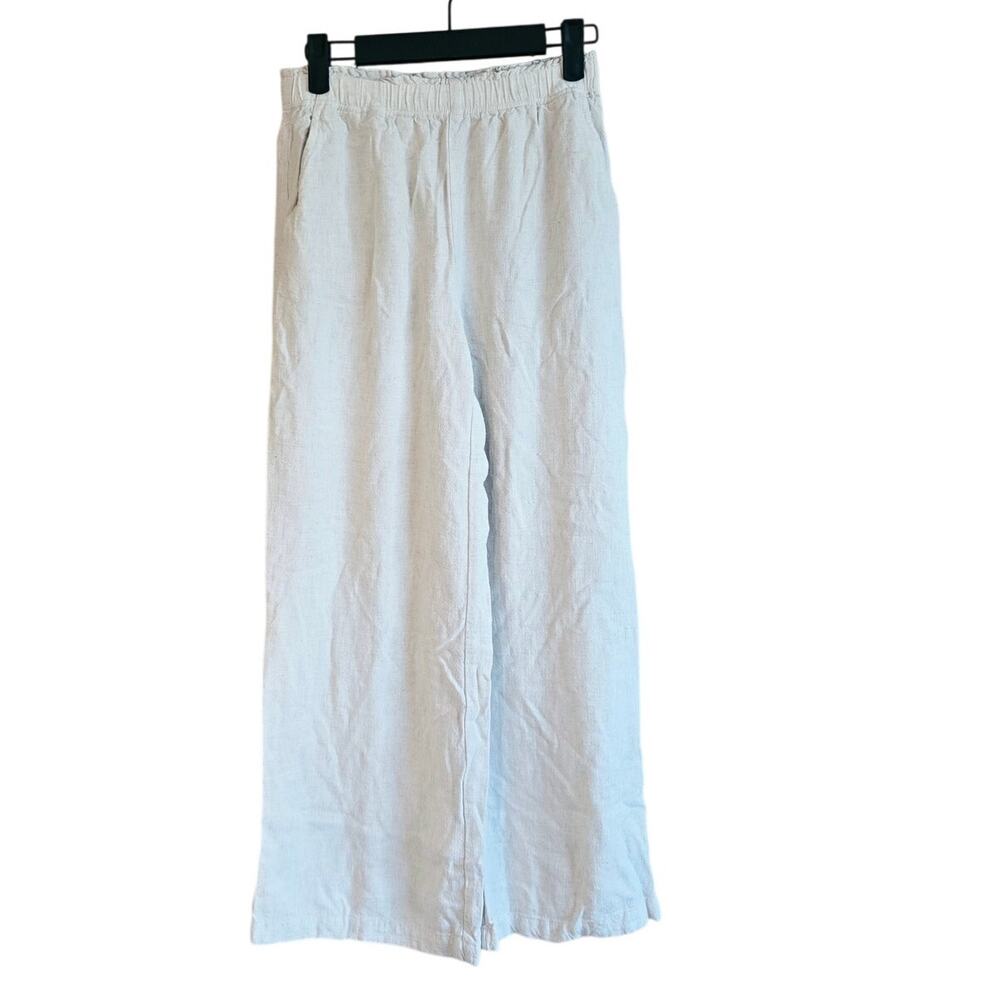 Gentle fawn linen blend wide leg pants size xs